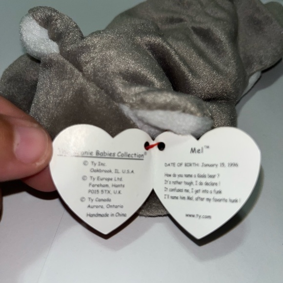 ty beanie baby mel*koala Bear*1996* P.E. pellets - Picture 3 of 4